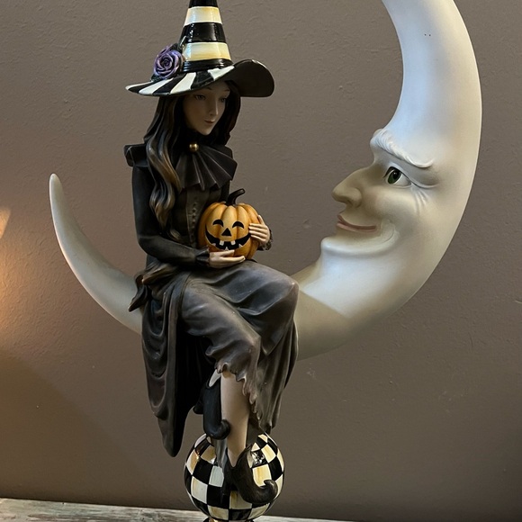 MacKenzie-Childs Other - MacKenzie-Childs Spellbound Witch and Moon Figure Halloween Decor
